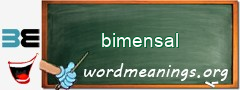 WordMeaning blackboard for bimensal